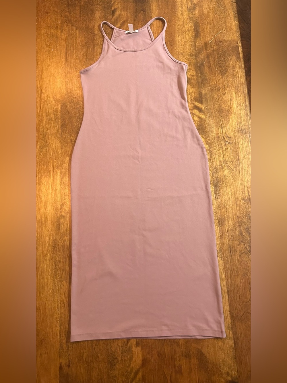 Leith Halter Bodycon Dress Mauve Midi Jersey Small
